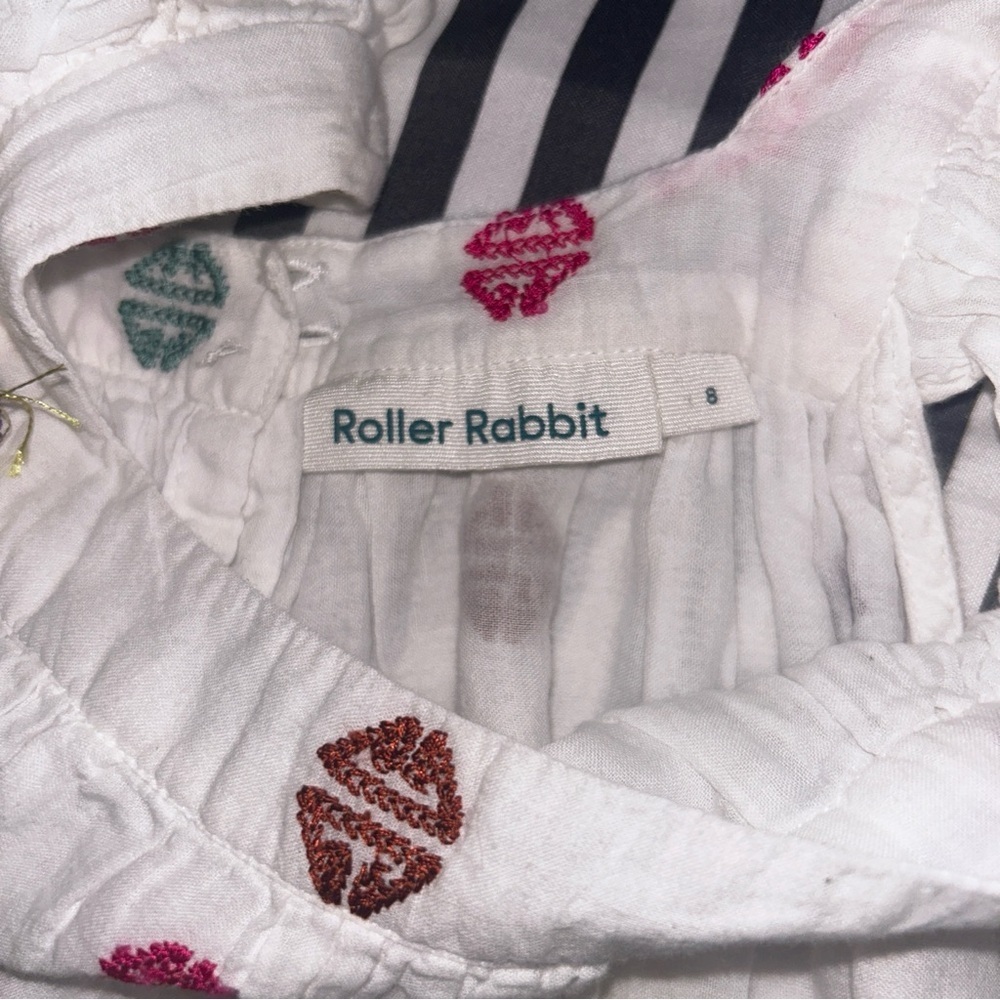 Roller Rabbit White Top with Colorful Embroidery - Picture 3 of 4